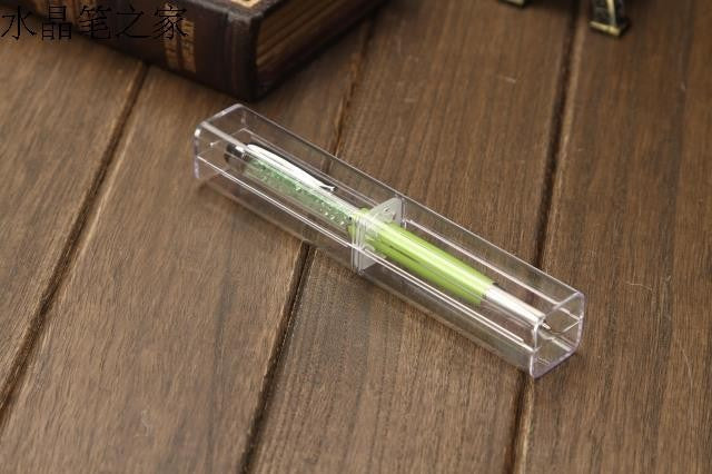 Wholesale fully transparent small square crystal pen box